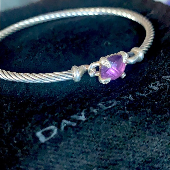 David Yurman Bracelet with Amethyst and Diamonds. - Picture 2 of 6